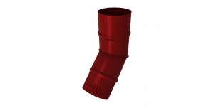 Колено стальное для водостока, диаметр 150 мм RAL 3011 коричнево-красный