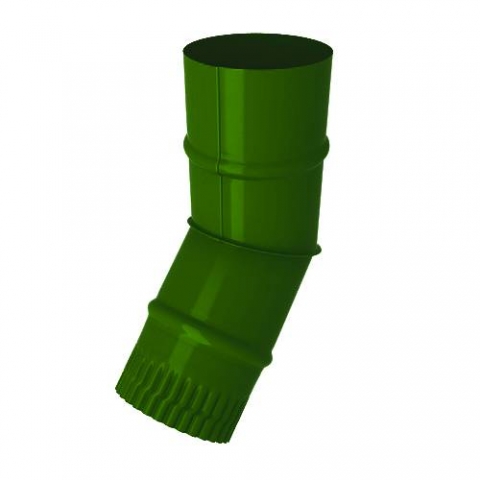 Колено стальное для водостока, диаметр 106 мм RAL 6002 лиственно-зеленый