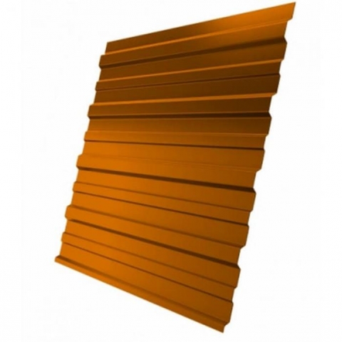 Профнастил полиэстер С10 0,6х1140(1100) RAL 2004 оранжевый