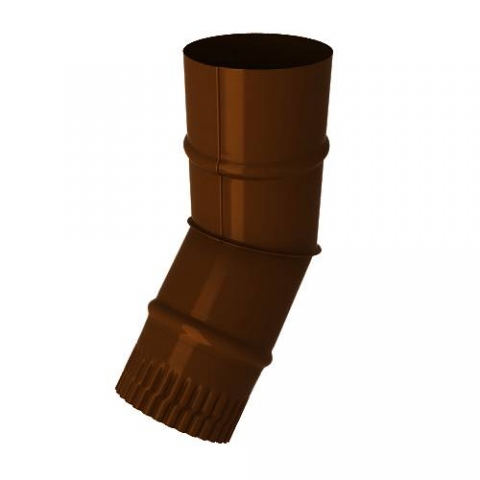 Колено стальное для водостока, диаметр 180 мм RAL 8017 шоколадно-коричневый