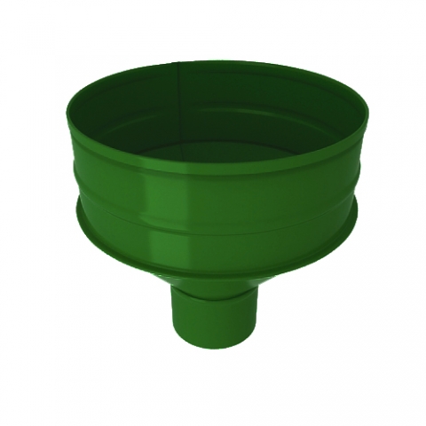 Водосборная воронка круглая 125 мм RAL 6002 Лиственно-зеленый