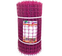 Садовая сетка пластик ПРОФИ с квадратной ячейкой 33x33 мм, 0.5x20 м, розовая