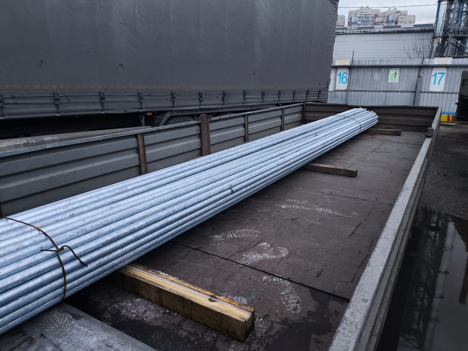 Трубы сталь ВГП оцинкованные 100х4 длина 6000 мм